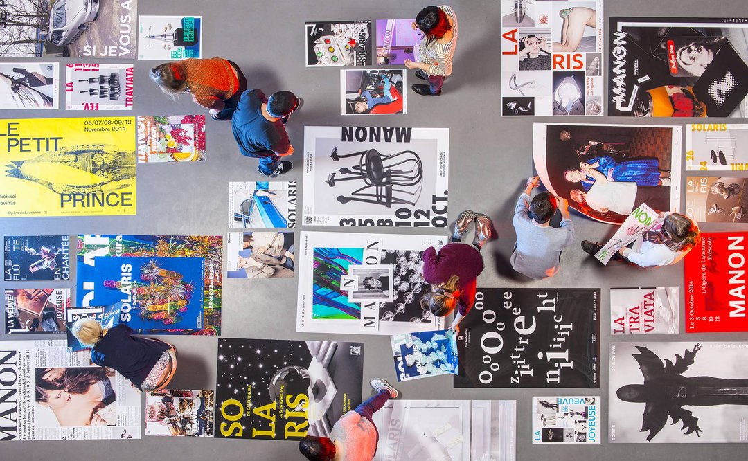 2014-2015 posters of the Lausanne Opera realized by ECAL