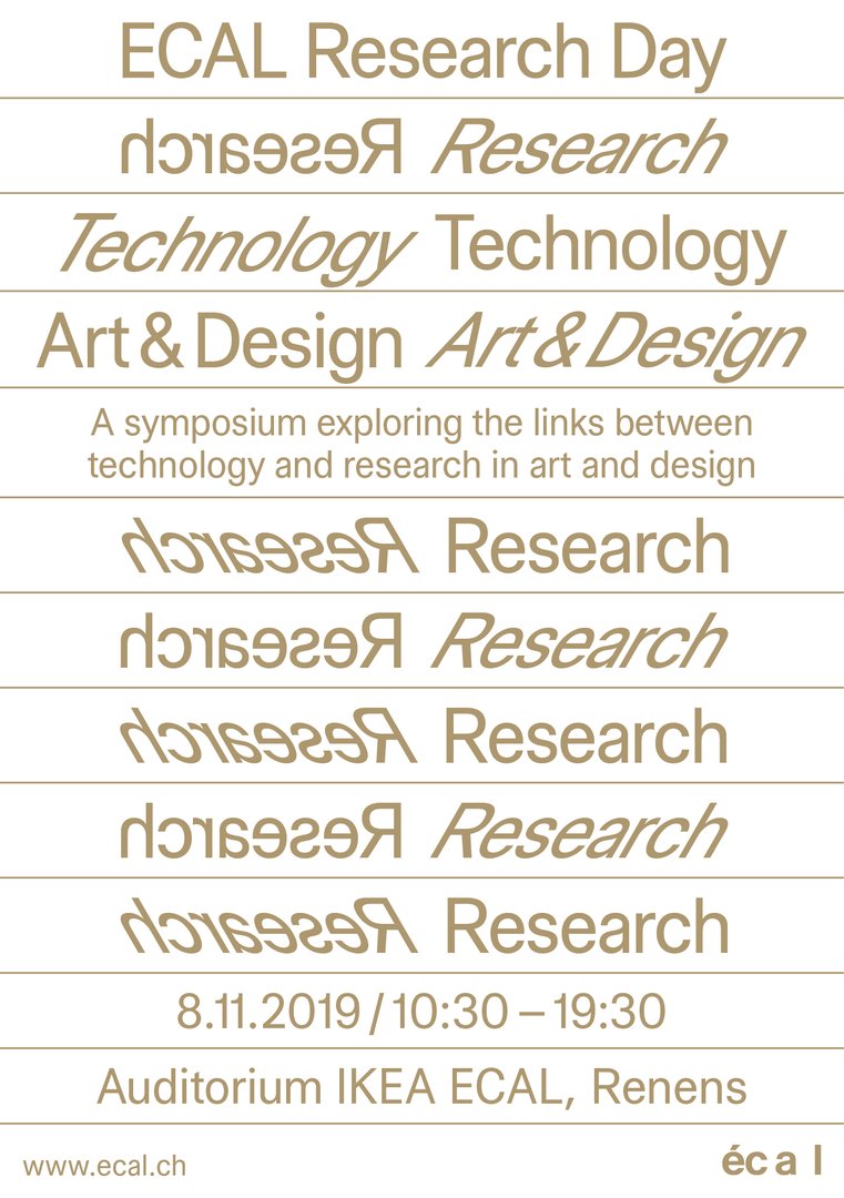 ECAL Research Day 2019: Technology and Research in Art and Design  
