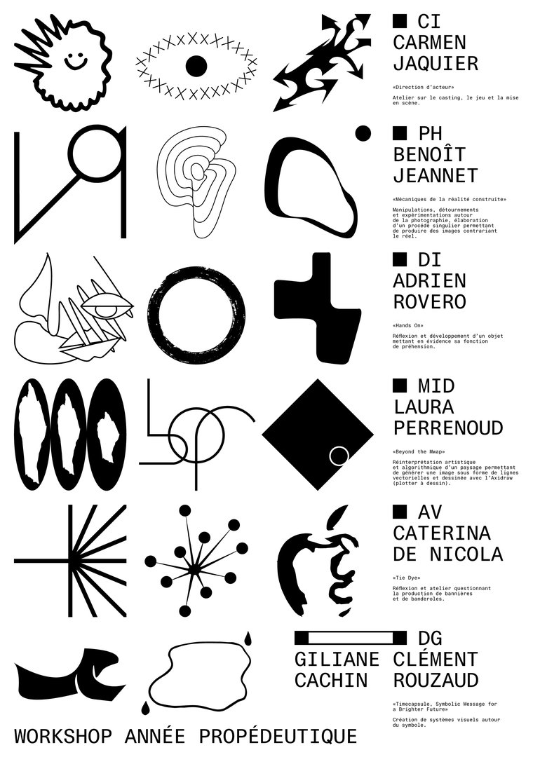 Workshops Propédeutique