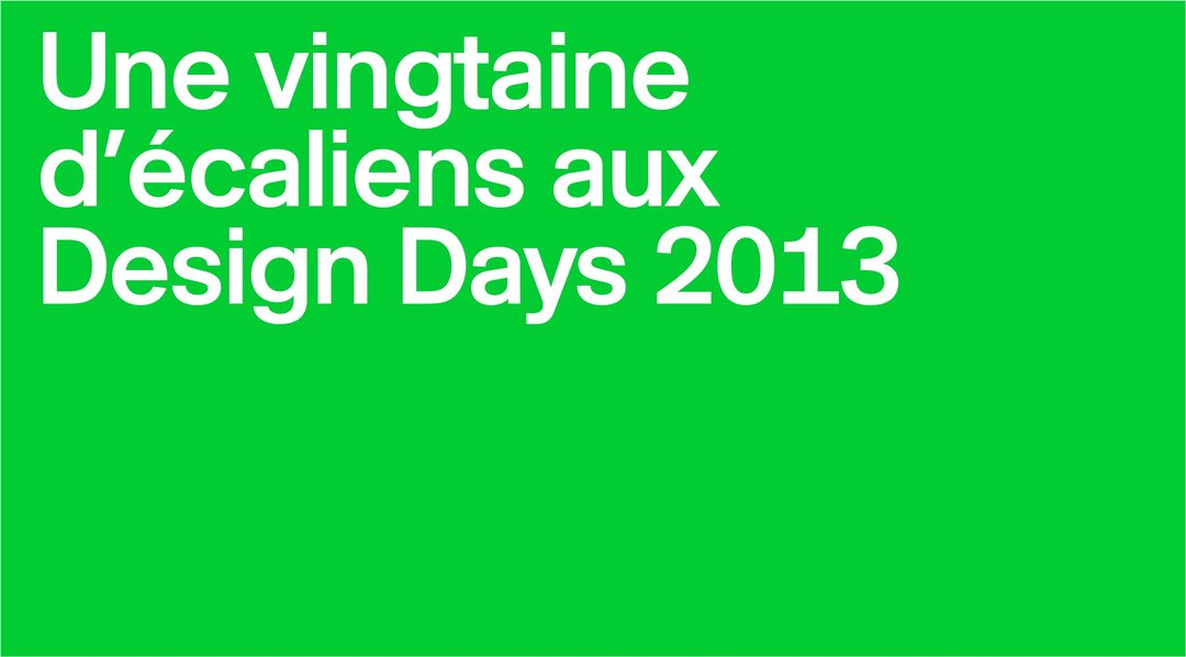 Une vingtaine d'écaliens aux Design Days