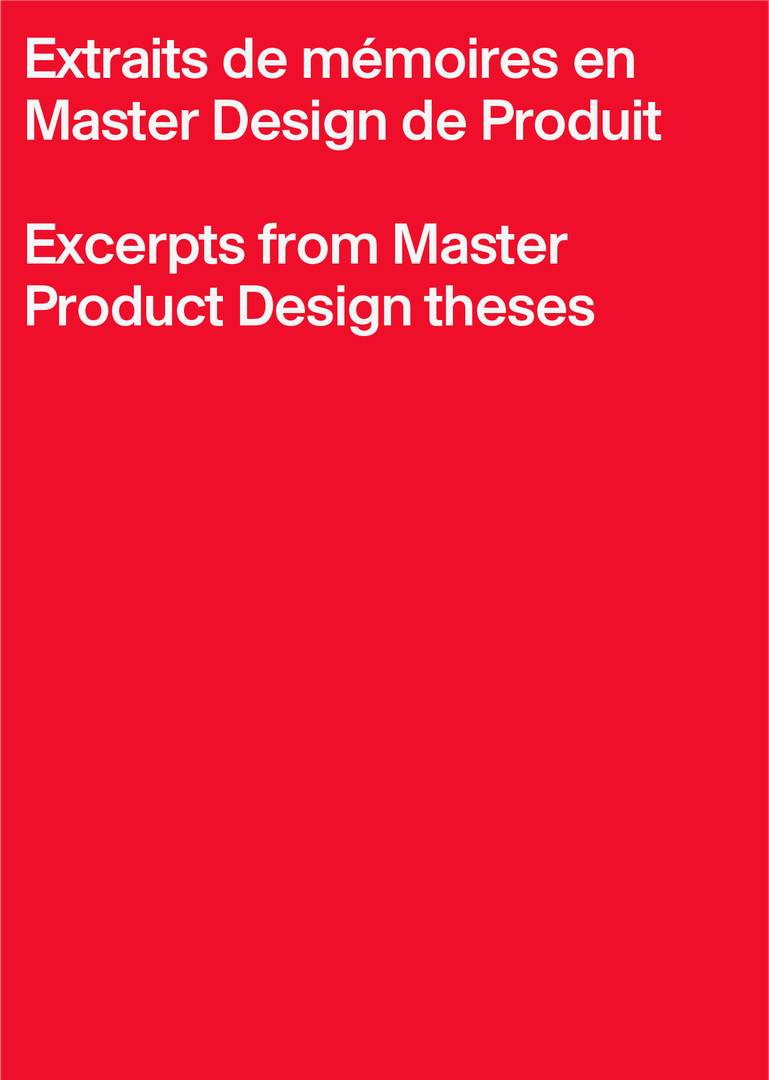Extraits de mémoires en Master Design de Produit