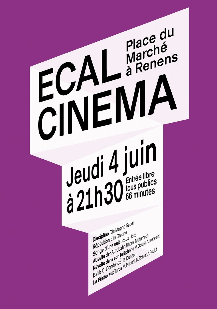ECAL Cinema: screening in Renens