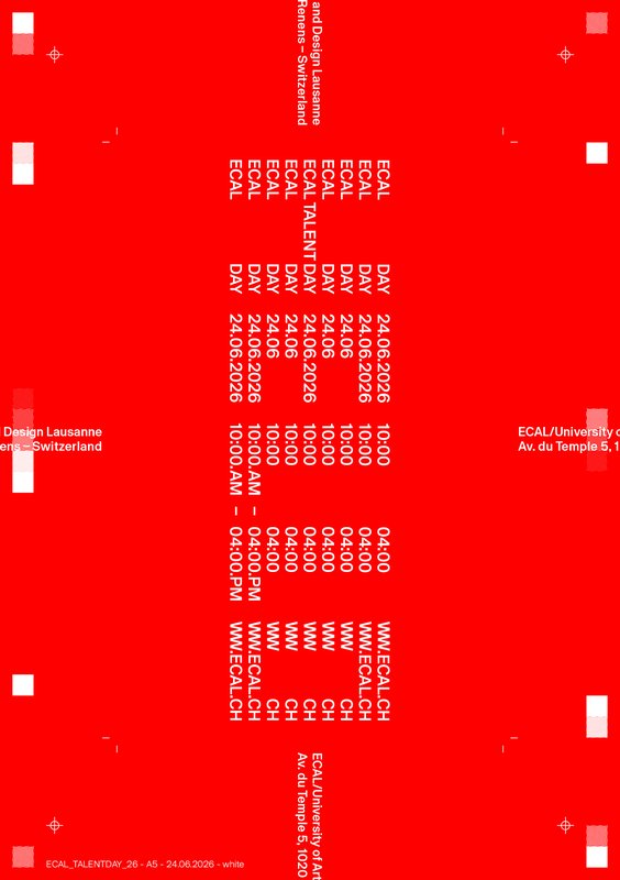 ECAL Talent Day,24.06.2026,ECAL, Renens