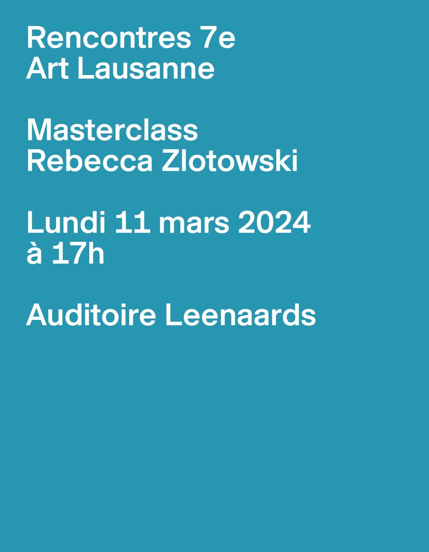 Masterclass ECAL – Rebecca Zlotowski,11.03.2024,Leenaards Auditorium, ECAL
